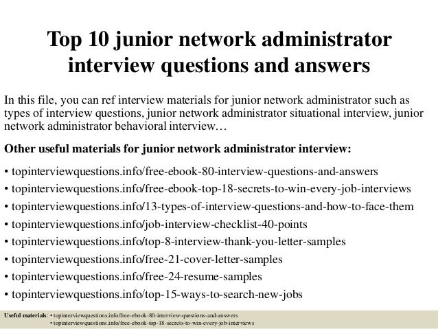 resume for network administrator