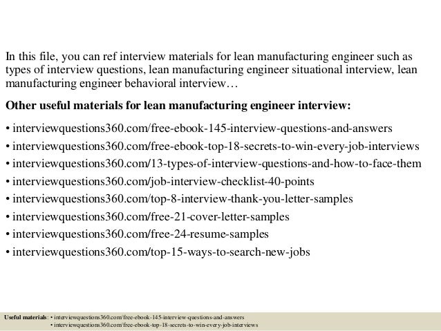 Lean manufacturing case study questions