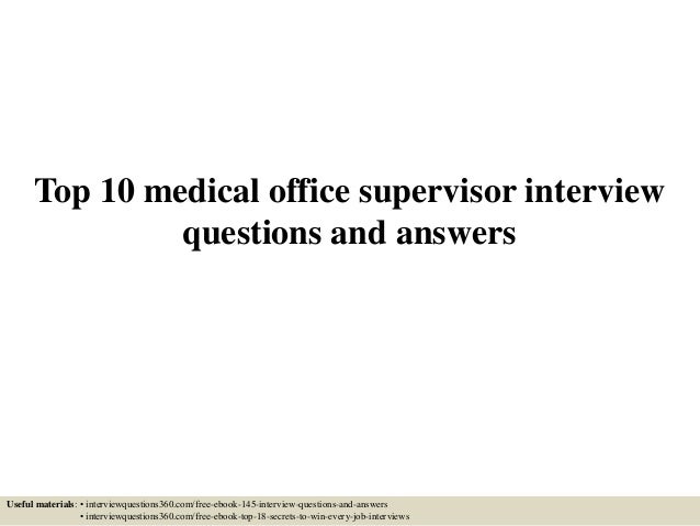 medical back office interview questions