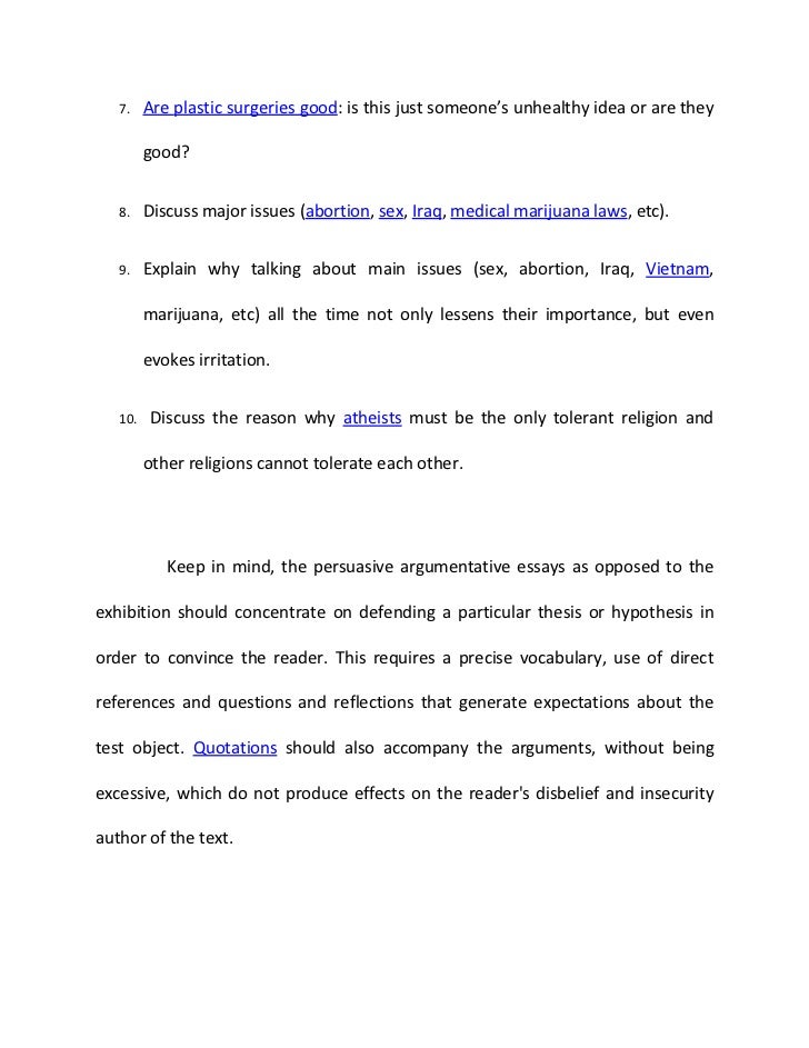 Good Themes For Persuasive Essays Choosing Best Persuasive Essay Good Essay Topics Persuasive Argumentative Comparison Writing Guide Introduction And Conclusion Science Topics For Essays also Example Of Essay With Thesis Statement Essay About Healthy Lifestyle