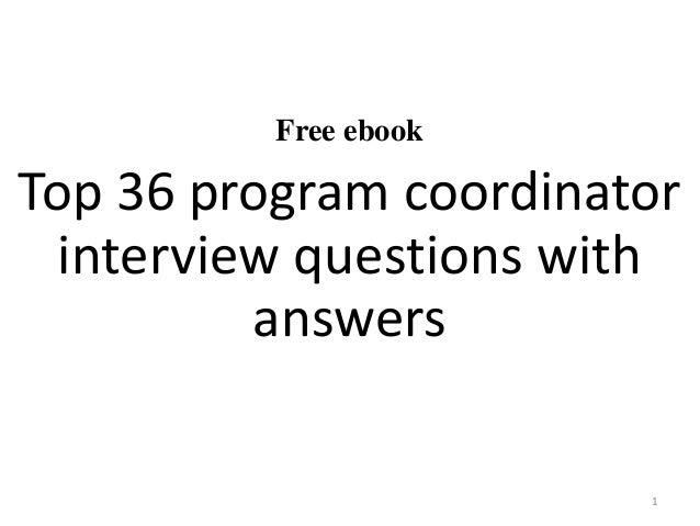 Interview Questions For Youth Program Coordinator