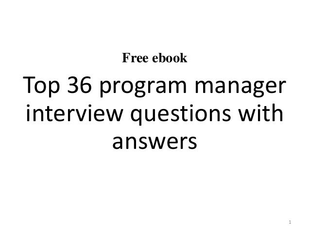 program management interview questions