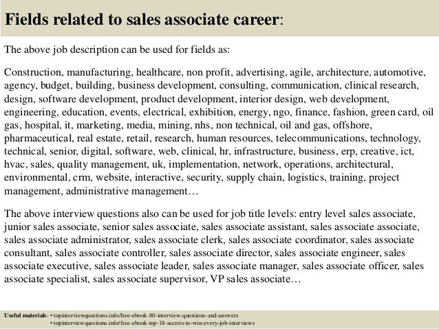 retail sales associate responsibilities