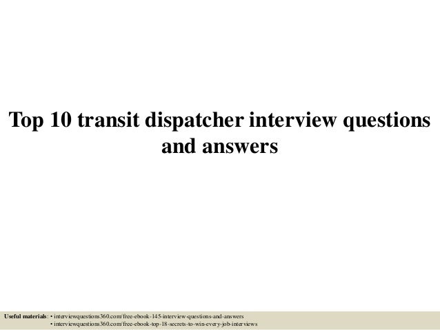 interview questions for 911 dispatcher