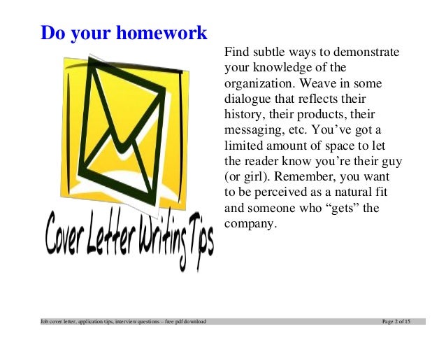 cover letters for dummies