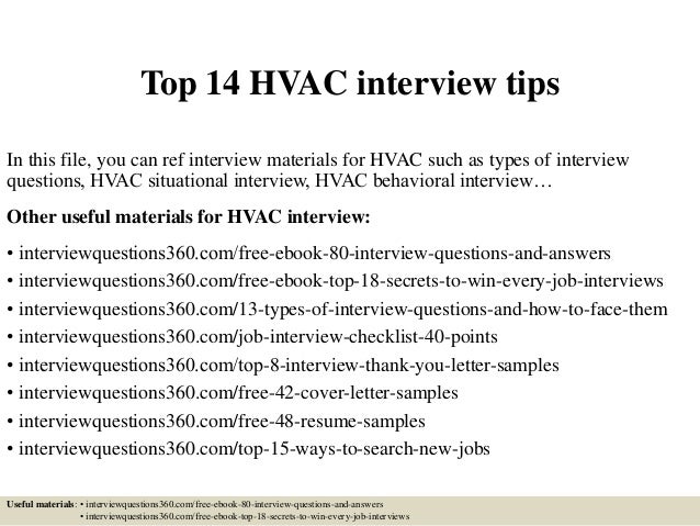 hvac interview questions