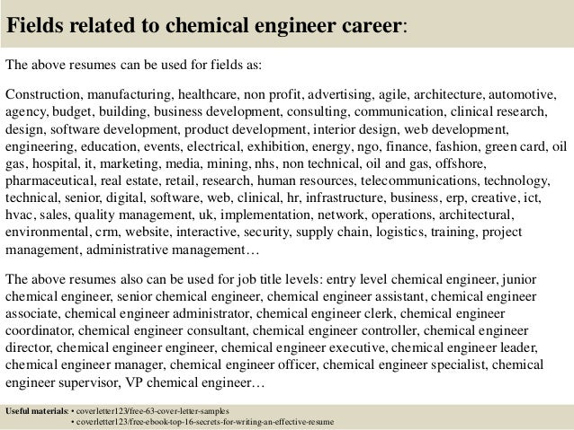 Chemical engineering cover letter template