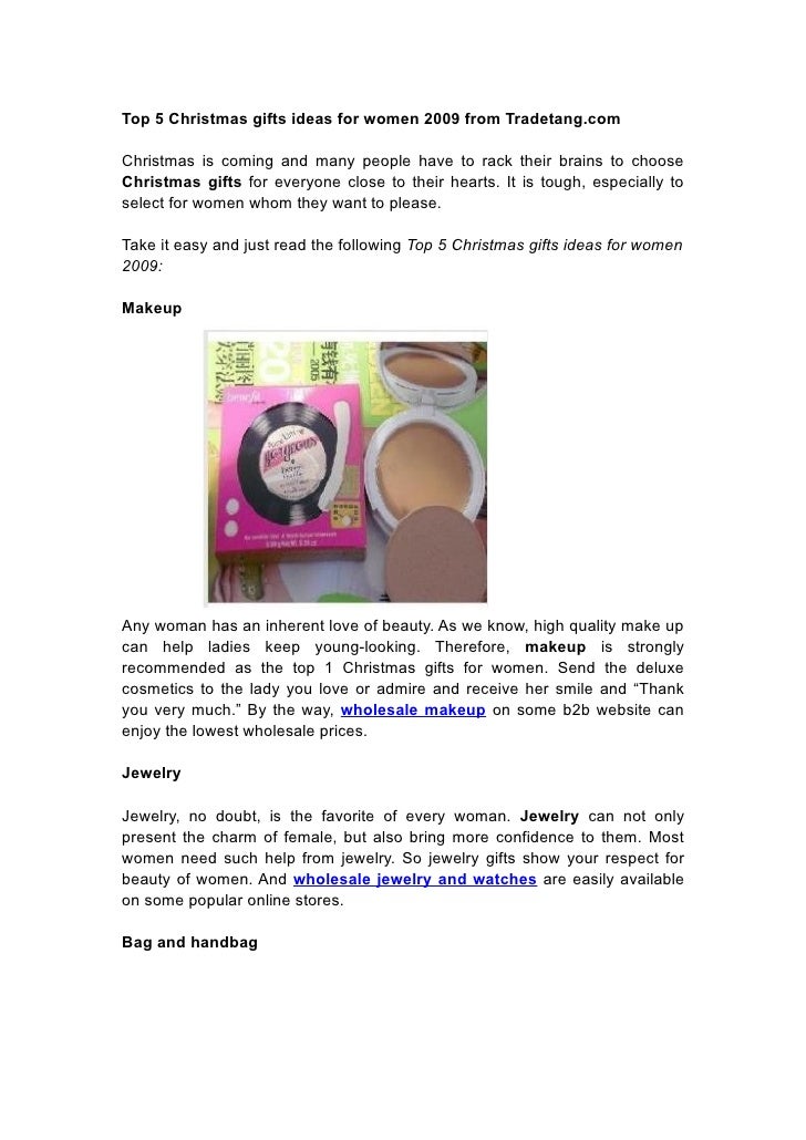 top 5 christmas gifts ideas for women 2009 from tradetang com top 5 christmas gifts ideas for women 2009 from tradetang com