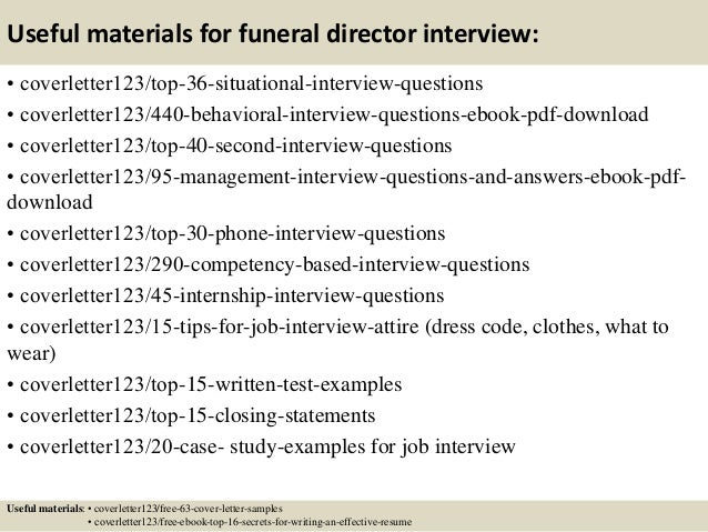 WorkAlpha | Funeral Director Cover Letter