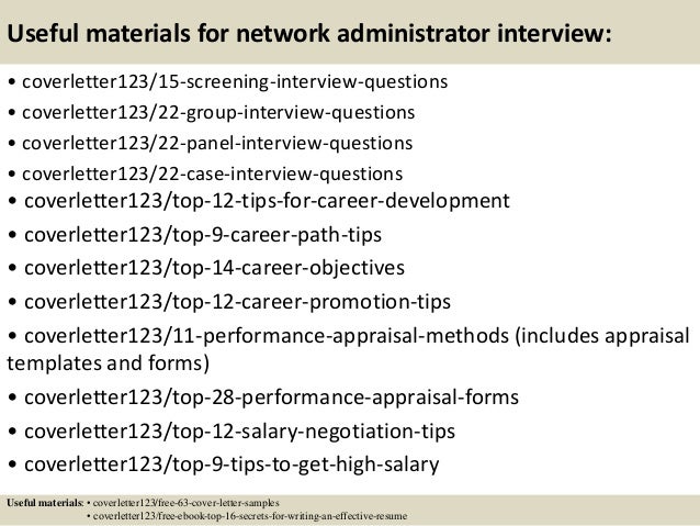 Sample resume network administrator fresher