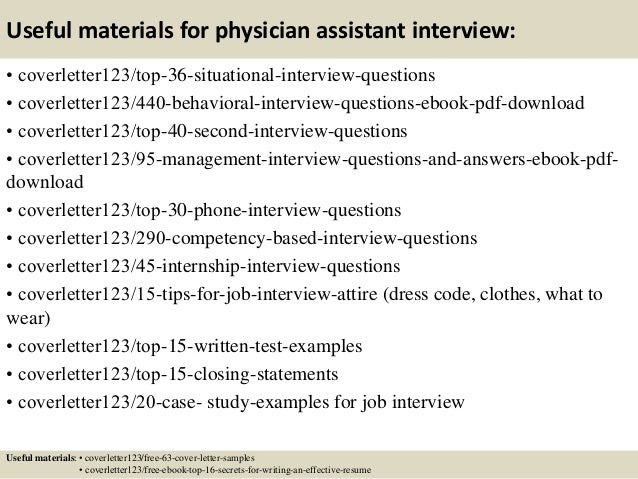 Physician assistant cover letter