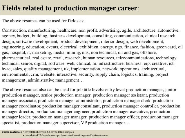 automotive manufacturing manager resume