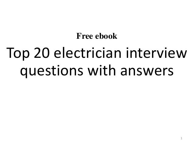 electrician interview questions