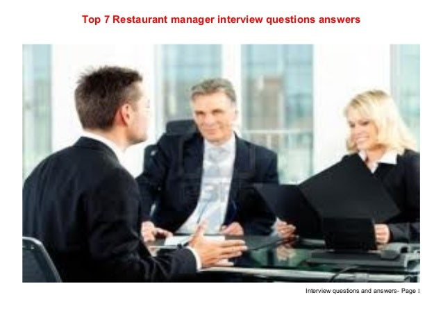 restaurant manager interview questions