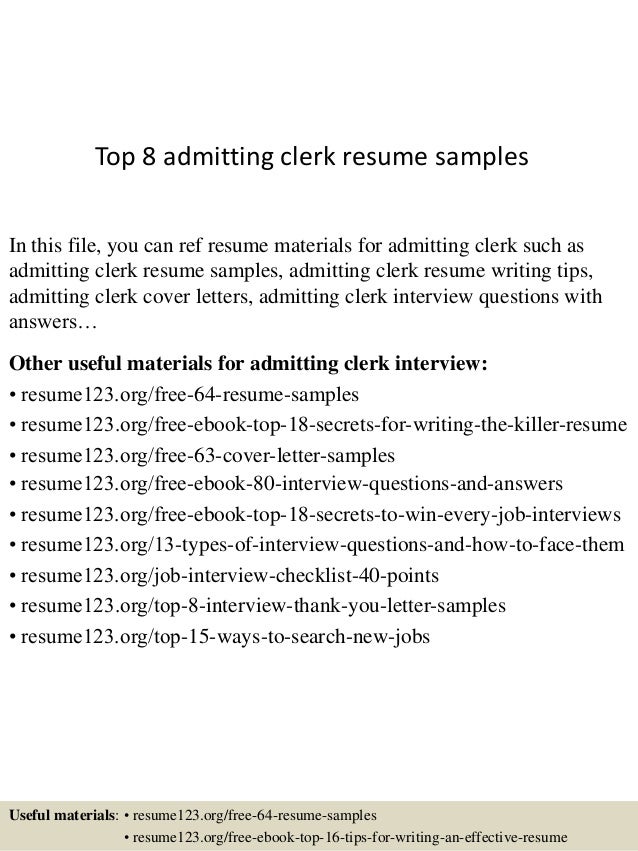inventory clerk resume