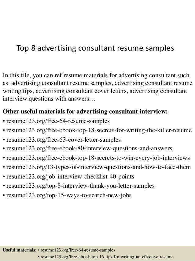 advertising manager resume