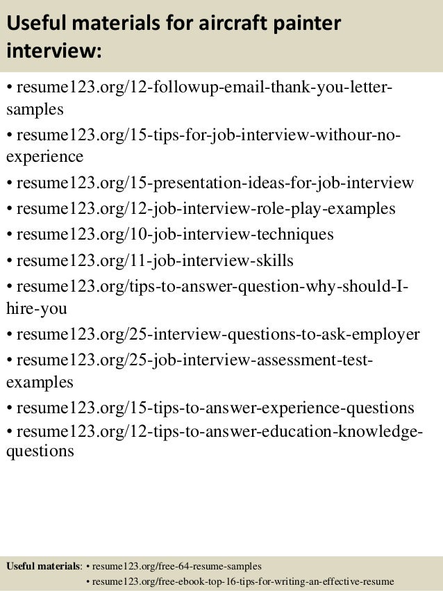 painter resume sample