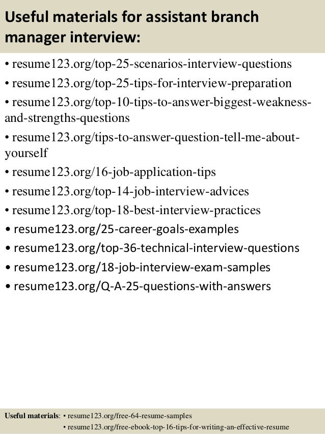 branch manager resume samples