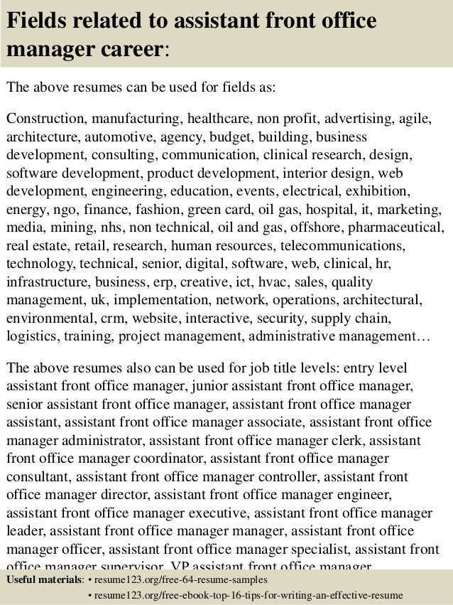 construction office manager resumes