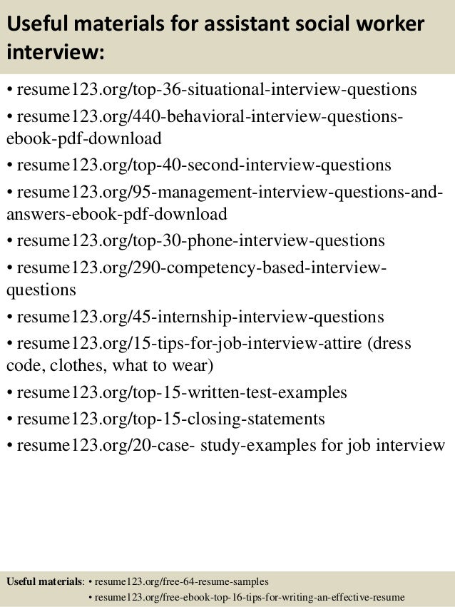 Resume for internship in social work
