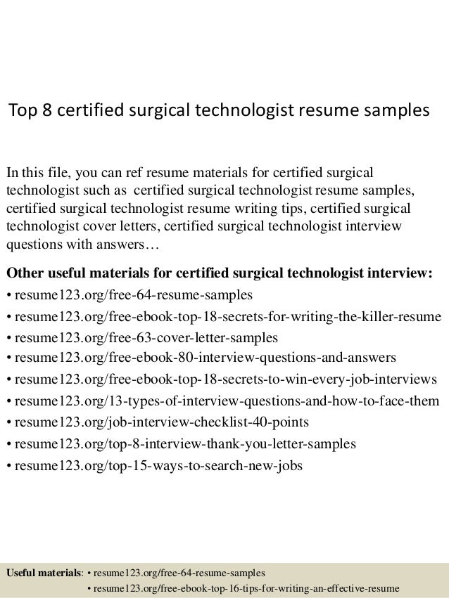 certified medical technician resume