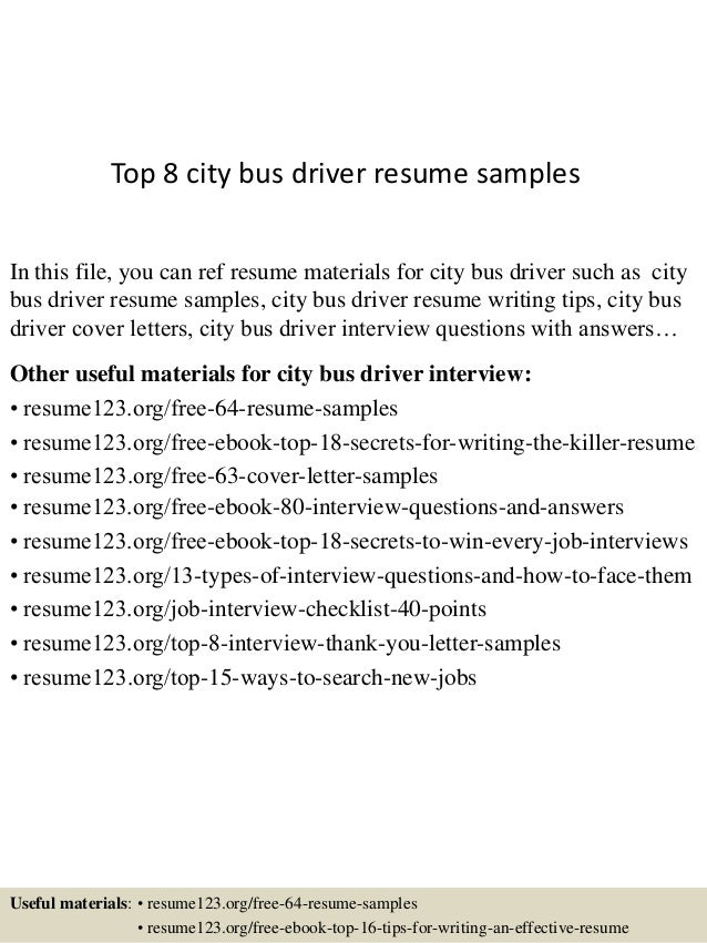 school bus driver resumes