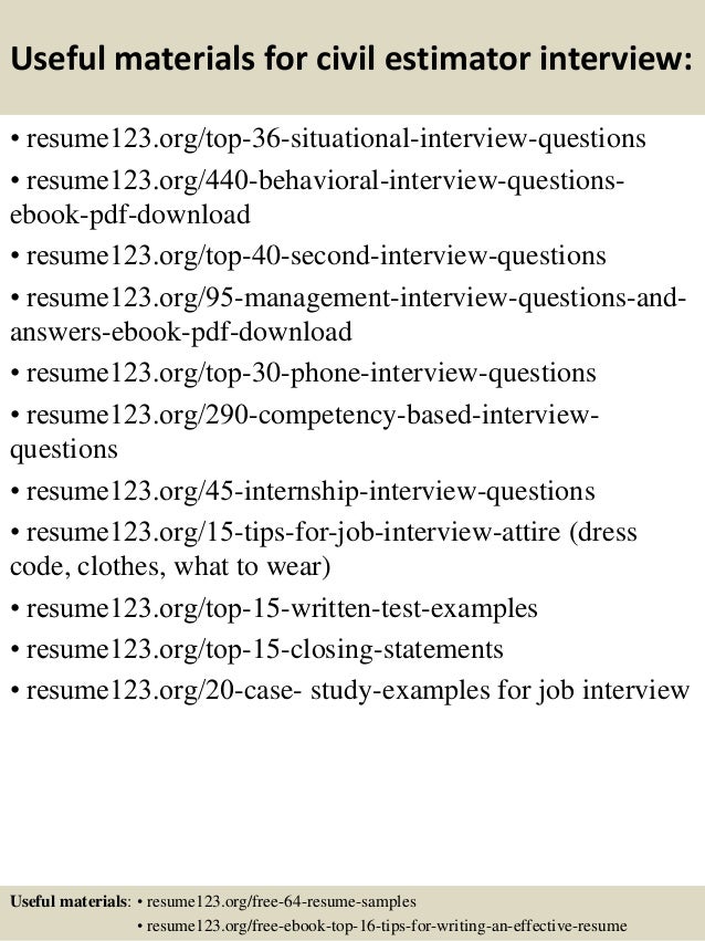 assistant estimator cover letter