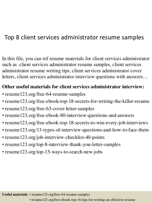 client services cover letters