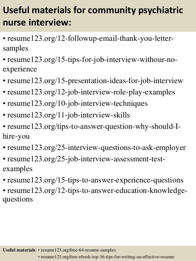 sample psychiatric nurse resume