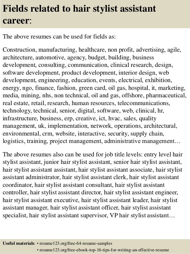 global outsourcing of professional services center for assistant hair stylist resumes