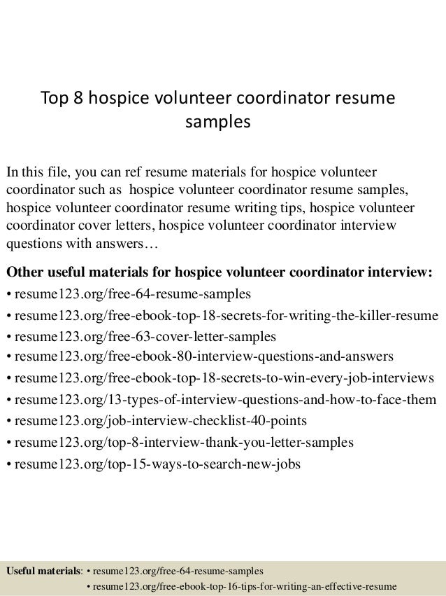 resume for volunteering