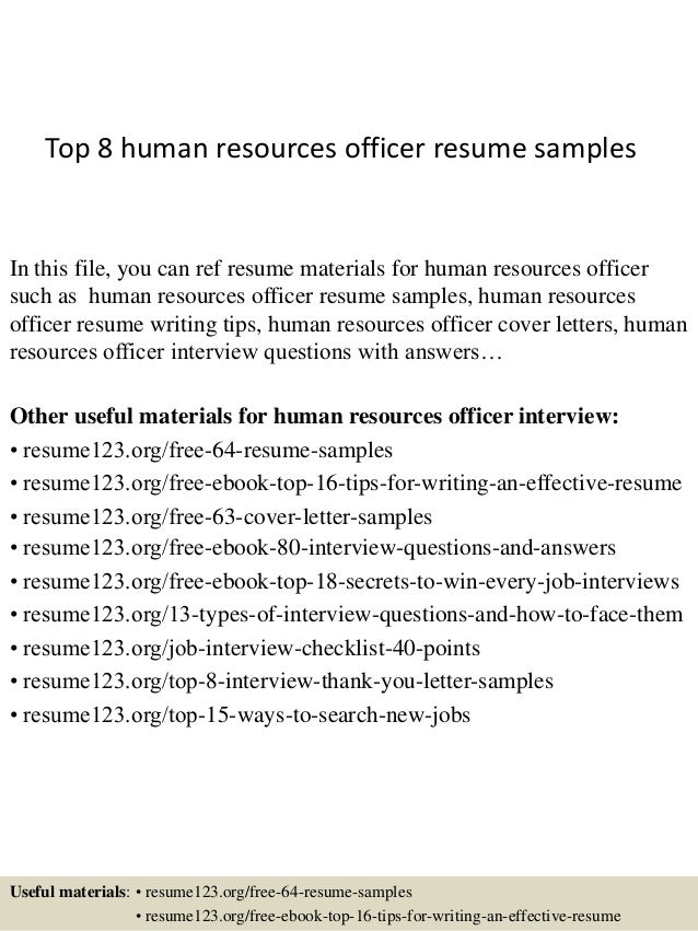 resume for human resource