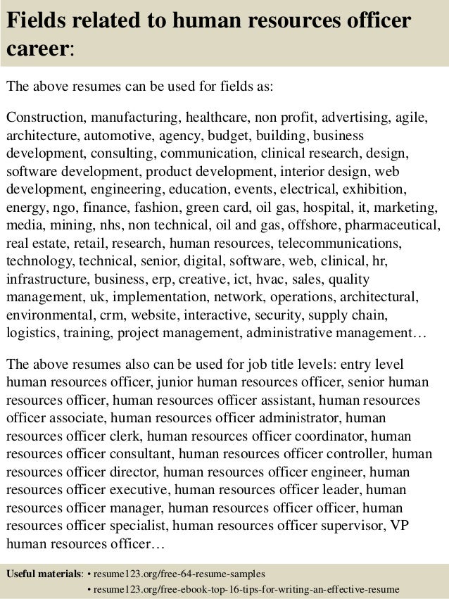 human resources resume objective examples