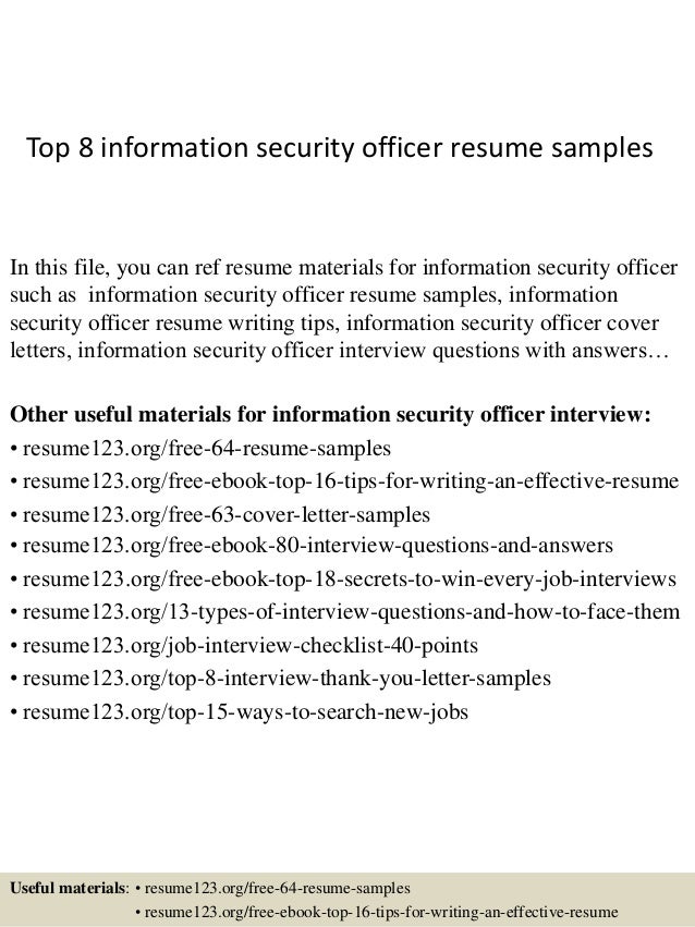 Information security resume