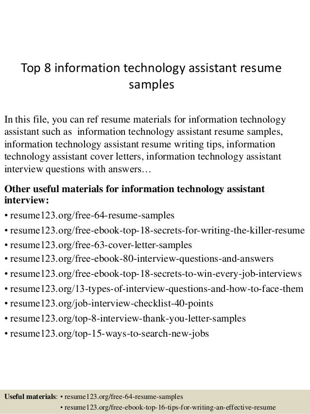 Information on resume writing
