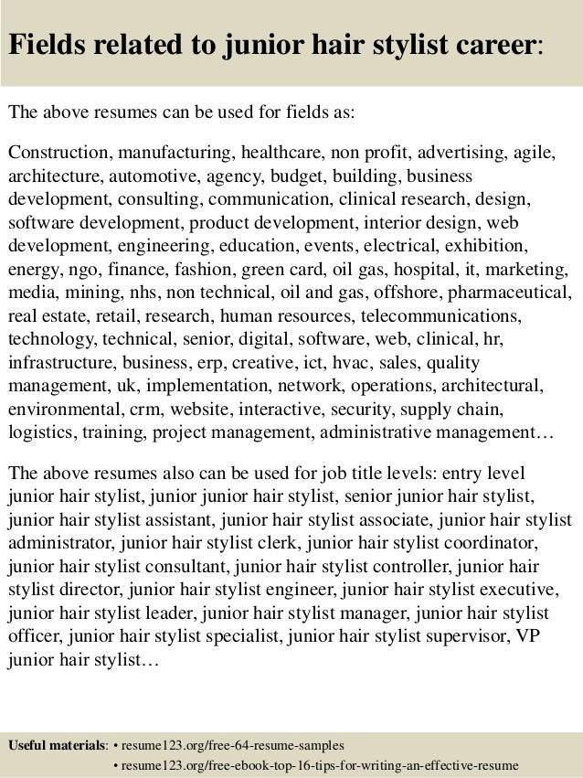stylist resume sample hair stylist resume hairdresser hair hair stylist assistant resume