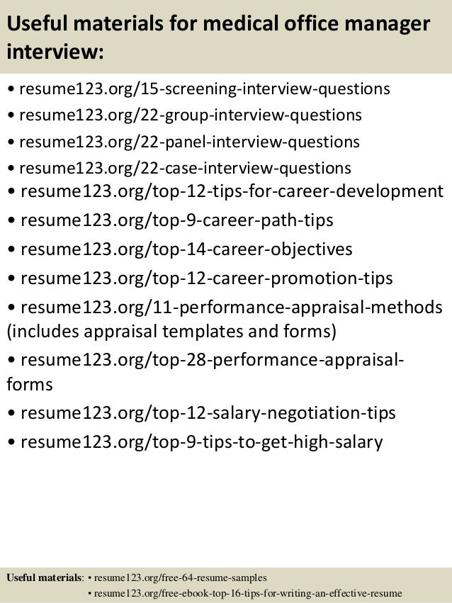 office manager resumes