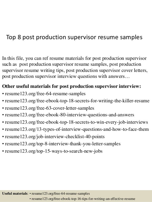 Resume post