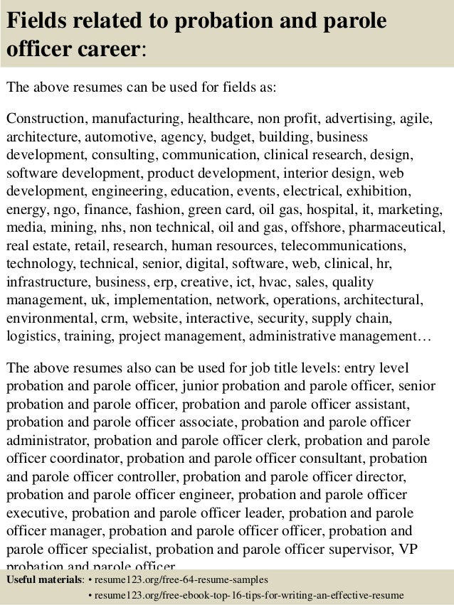 probation officer cover letter sample resume cover letter cbp officer resume