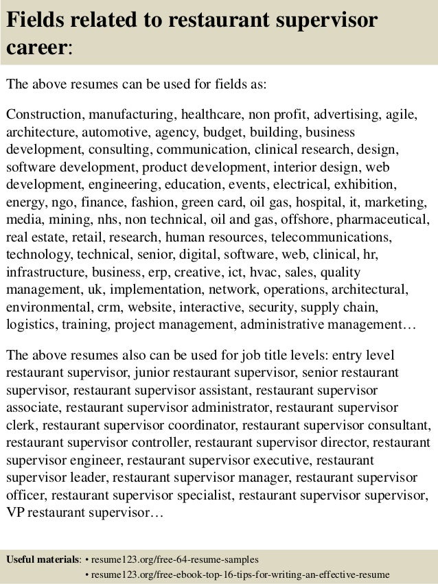 apartment maintenance supervisor resumes
