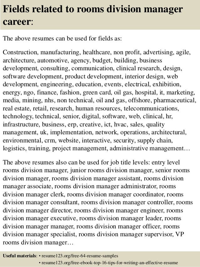 Division sales manager resume