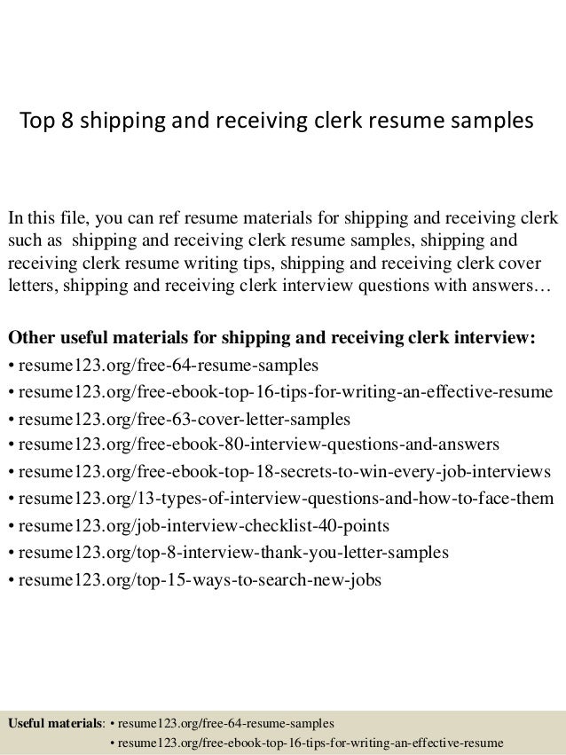Search resume and database of shipping