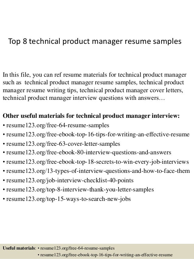 senior product manager resumes