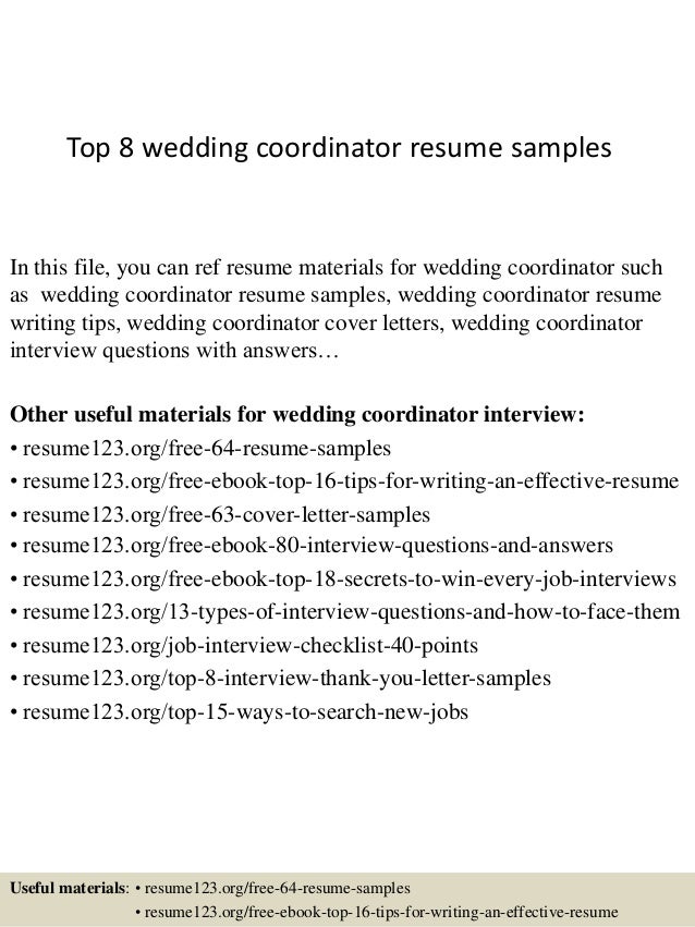 special events coordinator cover letters