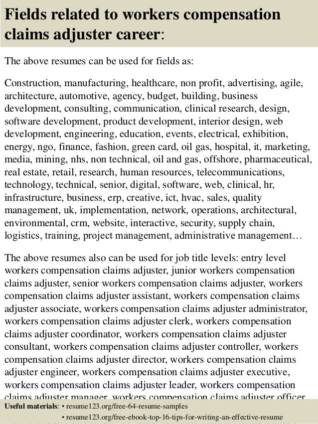 claims adjuster cover letter