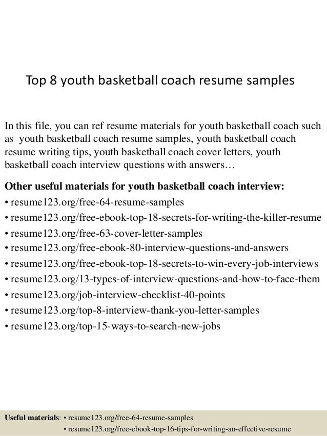 Sample assistant basketball coach cover letter
