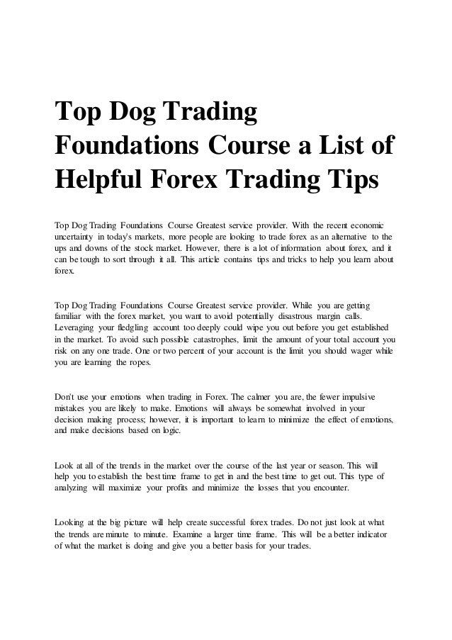top ten tips for forex trading