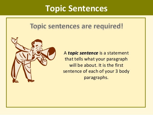 Thesis Statements and Topic Sentences