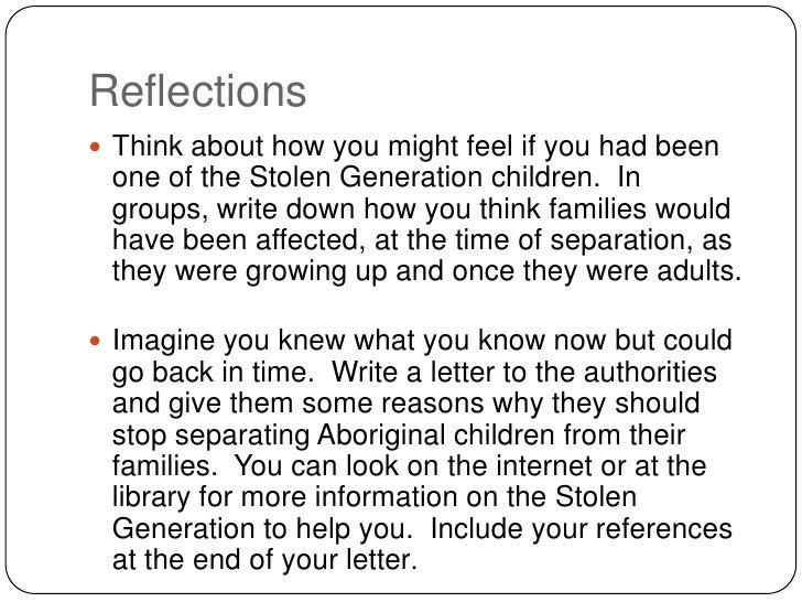 The stolen generation essay