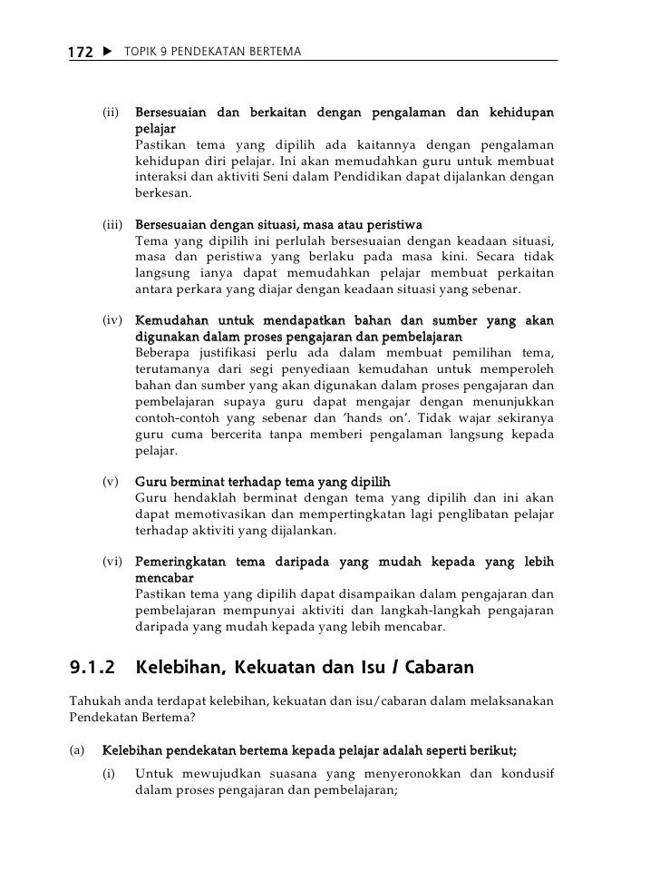 Topik 9 pendekatan bertema